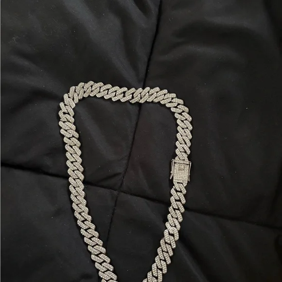 Silver Cuban Link Chain Necklace